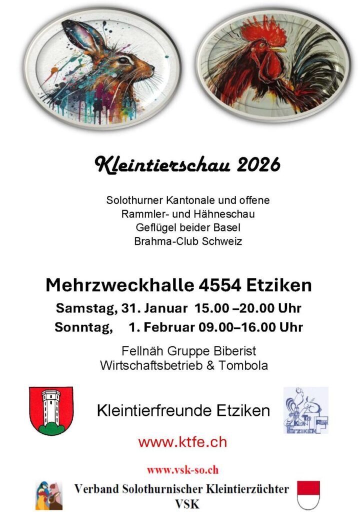 Flyer Kleintierschau Etziken 2026